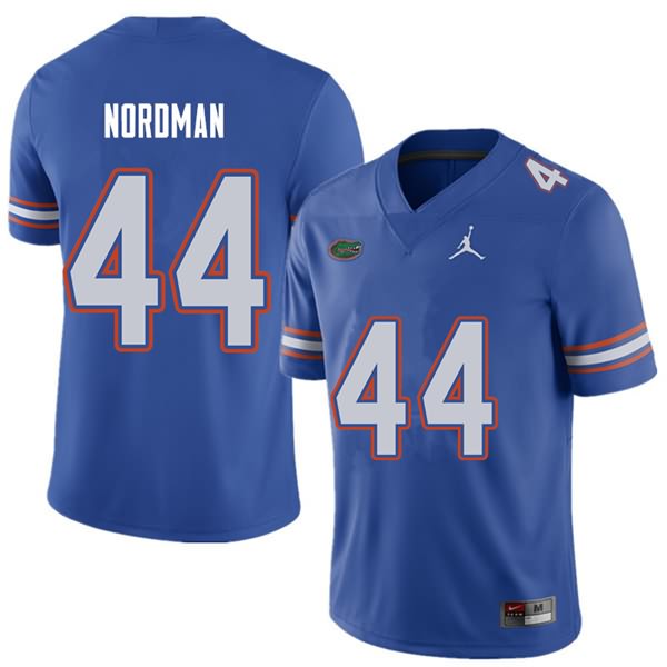 NCAA Florida Gators Tucker Nordman Men's #44 Jordan Brand Royal Stitched Authentic College Football Jersey GST5664FD